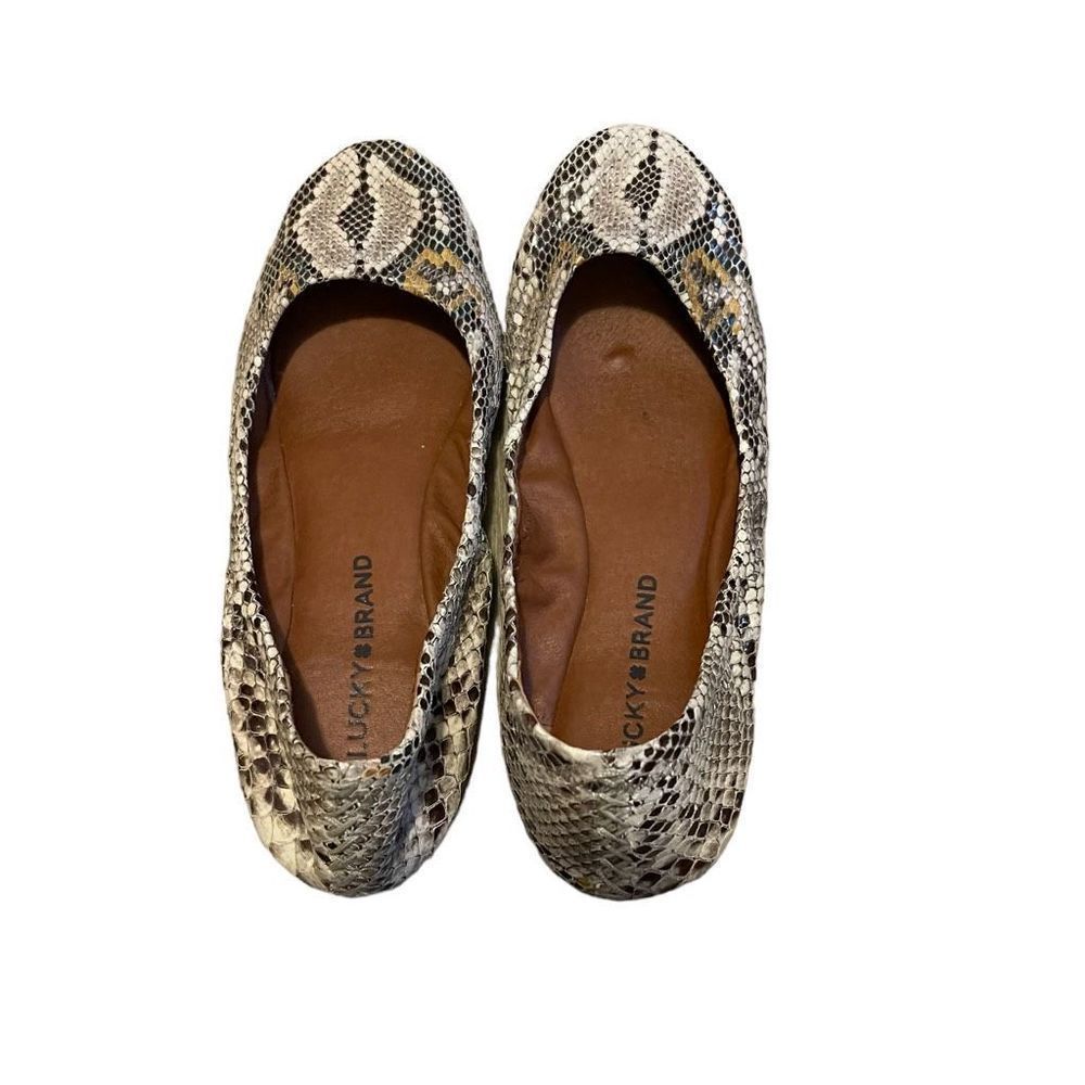 Lucky Brand snakeskin flats
